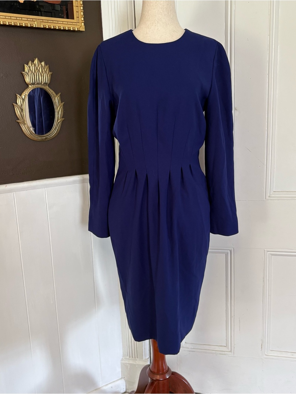 Vintage Jacqueline Ferrar Royal Blue Sheath Dress Women’s 6P Petite Minimalist